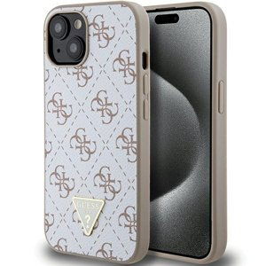 Originální pouzdro GUESS hardcase 4G Triangle Metal Logo GUHCP15SPG4GPH pro Iphone 13/14/15 white