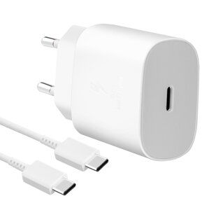 Originální rychlonabíječka Samsung EP-TA800EWE 25W včetně USB-C kabelu EP-DG980BWE bílá