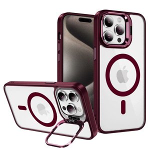 Tel Protect Kickstand Magsafe pouzdro pro Iphone 14 Pro burgundy