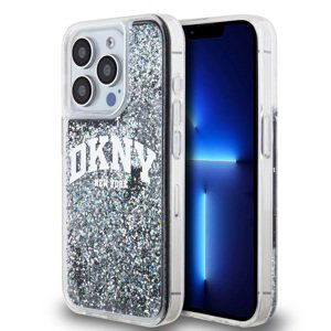 Zadní Kryt DKNY Liquid Glitter Arch Logo pro iPhone 15 Pro Black