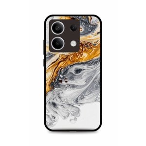 Kryt TopQ LUXURY Xiaomi Redmi Note 13 5G pevný Marble šedo-zlatý 122705 (pouzdro neboli obal na mobil Xiaomi Redmi Note 13 5G)