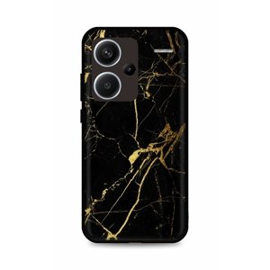 Kryt TopQ LUXURY Xiaomi Redmi Note 13 Pro+ 5G pevný Marble černo-zlatý 122721 (pouzdro neboli obal na mobil Xiaomi Redmi Note 13 Pro+ 5G)