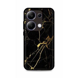 Kryt TopQ LUXURY Xiaomi Redmi Note 13 Pro pevný Marble černo-zlatý 122793 (pouzdro neboli obal na mobil Xiaomi Redmi Note 13 Pro)