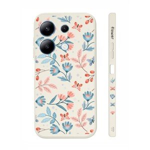 Kryt TopQ Design Xiaomi Redmi Note 13 Romantické kvítky 123158 (pouzdro neboli obal na mobil Xiaomi Redmi Note 13)