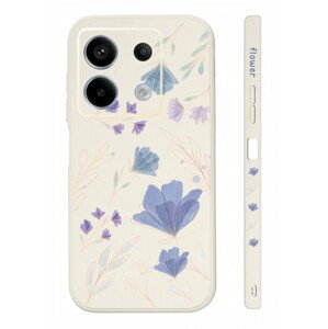 Kryt TopQ Design Xiaomi Redmi Note 13 Pro 5G Modré kvítky 123328 (pouzdro neboli obal na mobil Xiaomi Redmi Note 13 Pro 5G)