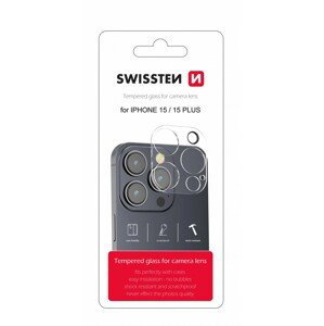 Ochranné sklo Swissten na čočky fotoaparátu pro iPhone 15 - 15 Plus