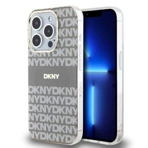 DKNY PC/TPU Repeat Pattern Tonal Stripe Magsafe Zadní Kryt pro iPhone 15 Pro Max Beige