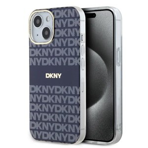 DKNY PC/TPU Repeat Pattern Tonal Stripe Magsafe Zadní Kryt pro iPhone 14 Blue