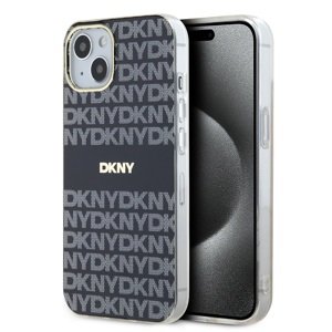 Zadní Kryt DKNY PC/TPU Repeat Pattern Tonal Stripe Magsafe pro iPhone 15 Black