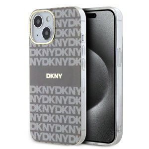 Zadní Kryt DKNY PC/TPU Repeat Pattern Tonal Stripe Magsafe pro iPhone 14 Beige