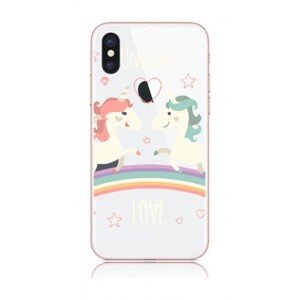 Pouzdro TopQ iPhone X pevné Unicorn Love 21217 (kryt neboli obal na mobil Apple iPhone X)