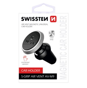 Držák do auta na větrací mřížku Swissten S-Grip M9 černo - stříbrný 33676