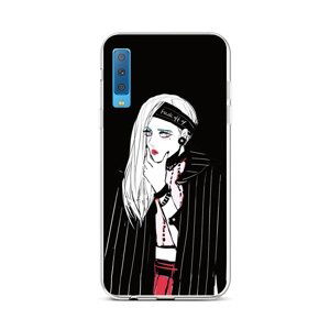 Kryt TopQ Samsung A7 silikon Dark Girl 42688 (pouzdro neboli obal na mobil Samsung A7)