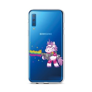 Kryt TopQ Samsung A7 silikon Rainbow Gun 42736 (pouzdro neboli obal na mobil Samsung A7)