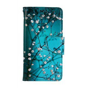 Pouzdro TopQ Xiaomi Redmi 7A knížkové Modré s květy 44130 (kryt neboli obal na mobil Xiaomi Redmi 7A)