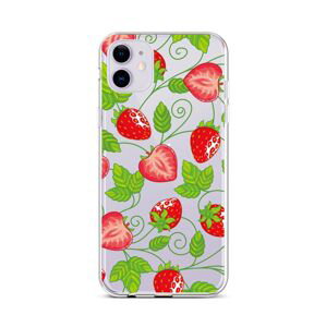 Kryt TopQ iPhone 11 silikon Strawberries 44998 (pouzdro neboli obal na mobil iPhone 11)