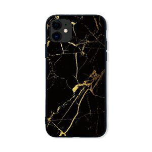 Kryt TopQ LUXURY iPhone 11 pevný Marble černo-zlatý 45428 (pouzdro neboli obal na mobil iPhone 11)