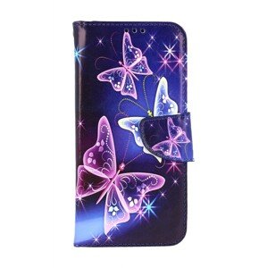 Pouzdro TopQ Xiaomi Redmi Note 8 Pro knížkové Modré s motýlky 46139 (kryt neboli obal na mobil Xiaomi Redmi Note 8 Pro)