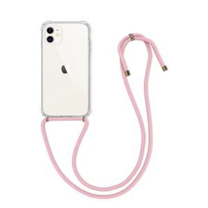 Kryt TopQ iPhone 11 silikon s růžovou šňůrkou průhledný 49694 (pouzdro neboli obal na mobil iPhone 11)