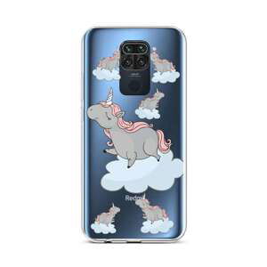 Kryt TopQ Xiaomi Redmi Note 9 silikon Grey Unicorns 52352 (pouzdro neboli obal na mobil Xiaomi Redmi Note 9)