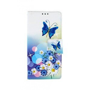 Kryt TopQ Xiaomi Redmi 9 knížkový Bílé s motýlkem 53921 (pouzdro neboli obal na mobil Xiaomi Redmi 9)