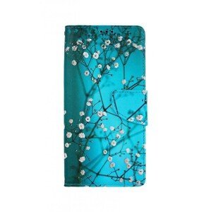 Pouzdro TopQ Samsung A42 knížkové Modré s květy 55568 (kryt neboli obal na mobil Samsung A42)