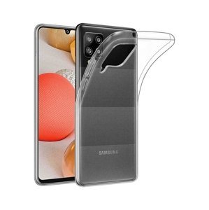 Pouzdro TopQ Samsung A12 silikon průhledný ultratenký 0,5 mm 55712 (kryt neboli obal na mobil Samsung A12)