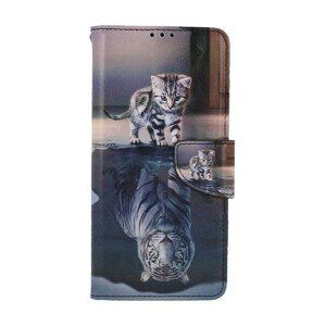 Pouzdro TopQ Samsung A12 knížkové Tygr 57130 (kryt neboli obal na mobil Samsung A12)