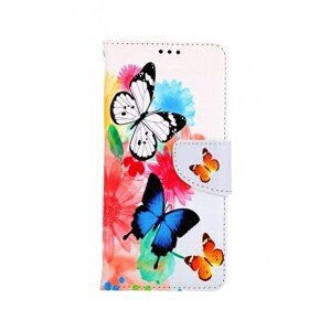Pouzdro TopQ Samsung A52 knížkové Barevné s motýlky 57625 (kryt neboli obal na mobil Samsung A52)