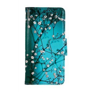 Pouzdro TopQ Xiaomi Redmi Note 10 knížkové Modré s květy 58248 (obal neboli kryt na mobil Xiaomi Redmi Note 10)