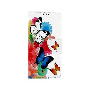 Pouzdro TopQ Xiaomi Redmi Note 10 knížkové Barevné s motýlky 58252 (obal neboli kryt na mobil Xiaomi Redmi Note 10)