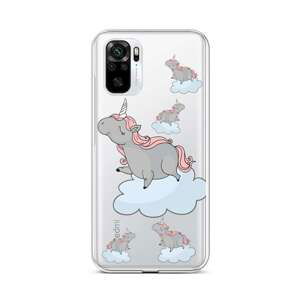 Kryt TopQ Xiaomi Redmi Note 10 silikon Grey Unicorns 59022 (pouzdro neboli obal na mobil Xiaomi Redmi Note 10)