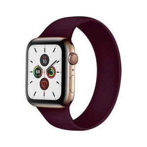 Silikonový řemínek TopQ Basic pro Apple Watch 3-4-5-6-SE 42-44mm vínový 60336