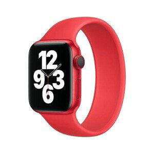 Silikonový řemínek TopQ Basic pro Apple Watch 3-4-5-6-SE 42-44mm červený 60338