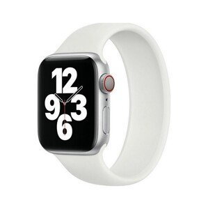 Silikonový řemínek TopQ Basic pro Apple Watch 3-4-5-6-SE 42-44mm bílý 60339