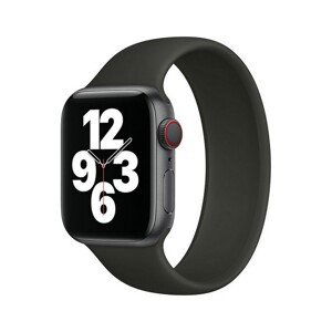 Silikonový řemínek TopQ Basic pro Apple Watch 3-4-5-6-SE 42-44mm černý 60340