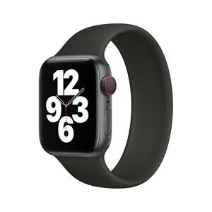 Silikonový řemínek TopQ Basic pro Apple Watch 3-4-5-6-SE 38-40mm černý 60341