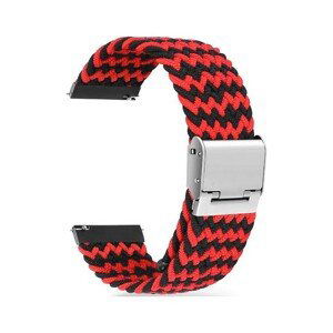 Pletený řemínek TopQ Braid pro Apple Watch 3-4-5-6-SE 42-44mm červeno-černý 60384