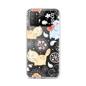 Kryt TopQ Xiaomi Poco M3 silikon Happy Cats 60625 (pouzdro neboli obal na mobil Xiaomi Poco M3)