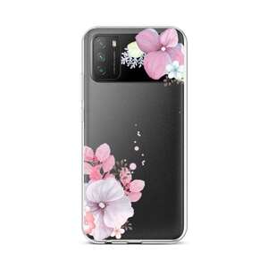 Kryt TopQ Xiaomi Poco M3 silikon Violet Blossom 60629 (pouzdro neboli obal na mobil Xiaomi Poco M3)