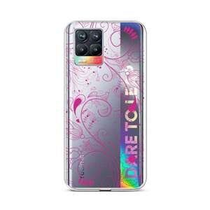 Kryt TopQ Realme 8 silikon Pink Ornament 61502 (pouzdro neboli obal na mobil Realme 8)