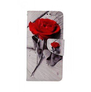 Pouzdro TopQ iPhone 11 knížkové Červená růže 63791 (obal neboli kryt na mobil iPhone 11)