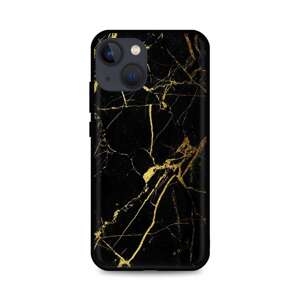 Kryt TopQ LUXURY iPhone 13 mini pevný Marble černo-zlatý 64777 (pouzdro neboli obal na mobil iPhone 13 mini)