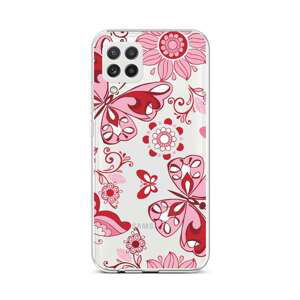 Kryt TopQ Samsung A22 silikon Pink Butterfly 65232 (pouzdro neboli obal na mobil Samsung A22)