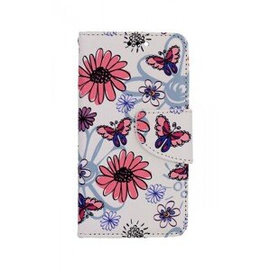 Pouzdro TopQ iPhone 13 mini knížkové Flowers 66381 (kryt neboli obal na mobil iPhone 13 mini)