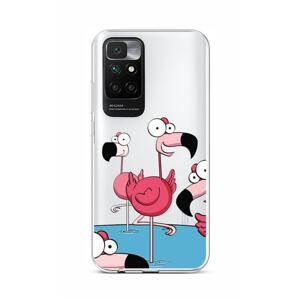 Kryt TopQ Xiaomi Redmi 10 silikon Cartoon Flamingos 66559 (pouzdro neboli obal na mobil Xiaomi Redmi 10)