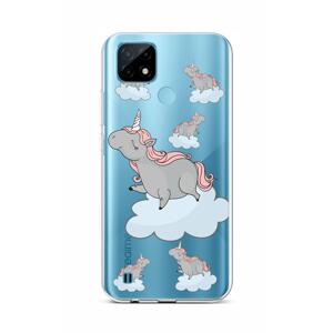 Kryt TopQ Realme C21 silikon Grey Unicorns 66820 (pouzdro neboli obal na mobil Realme C21)