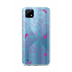 Kryt TopQ Realme C21 silikon Pink Ornament 66829 (pouzdro neboli obal na mobil Realme C21)