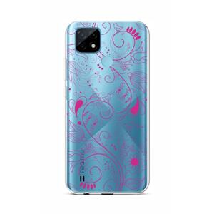 Kryt TopQ Realme C21 silikon Pink Ornament 66829 (pouzdro neboli obal na mobil Realme C21)