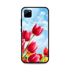 Kryt TopQ Realme C21Y silikon Tulips 69708 (pouzdro neboli obal na mobil Realme C21Y)